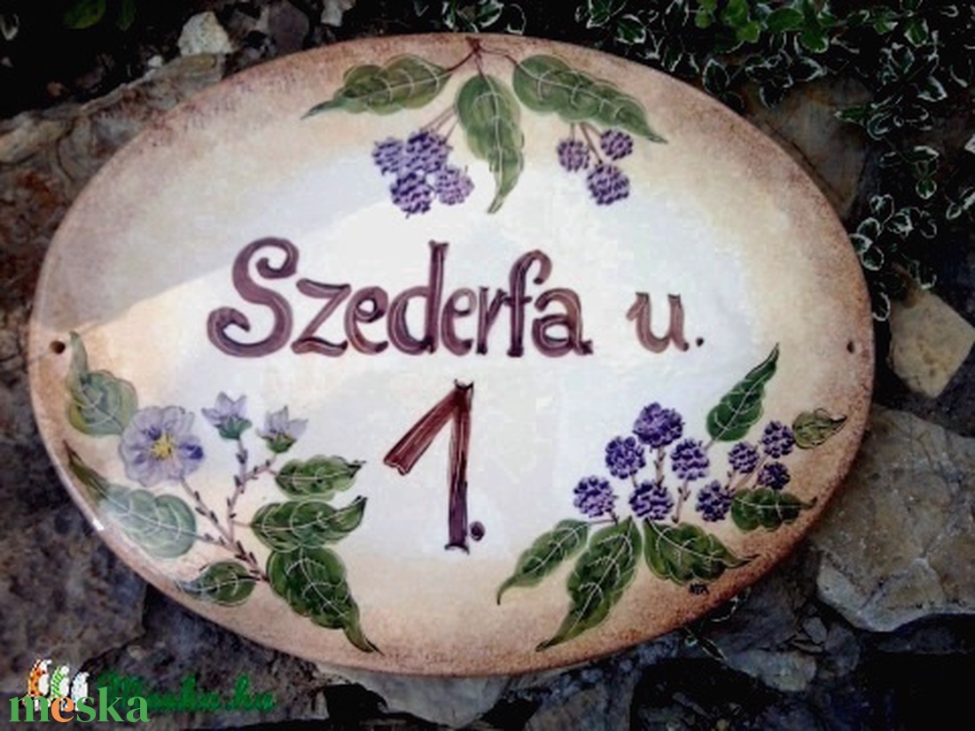 Kerámia Egyedi utcanévtábla -házszámtábla - - Meska.hu Kerámia Egyedi utcanévtábla -házszámtábla - - Meska.hu