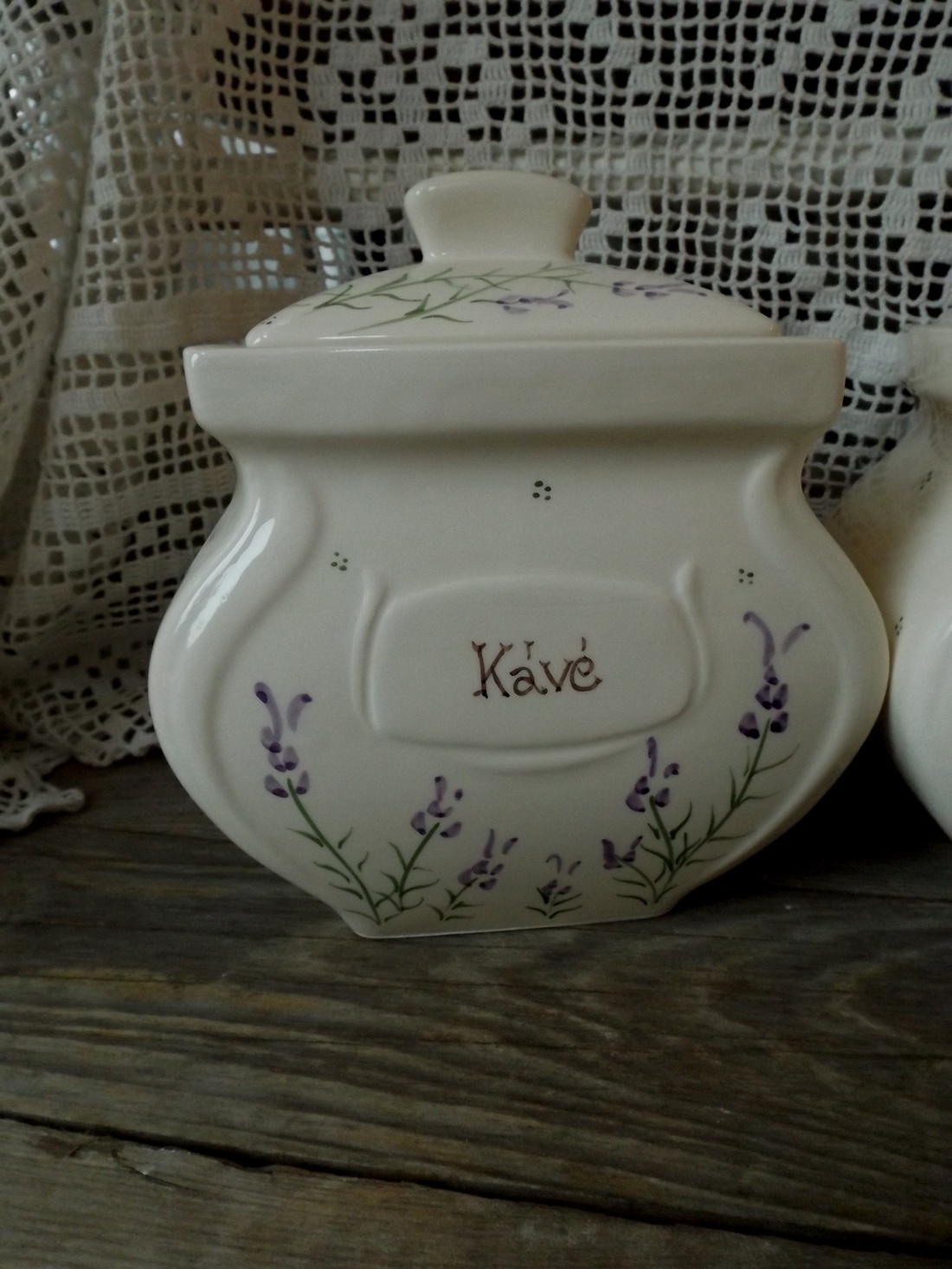 Levendulás liszt,cukor,só kerámia fűszertartó készlet   Rendelhető!!!! -  - Meska.hu