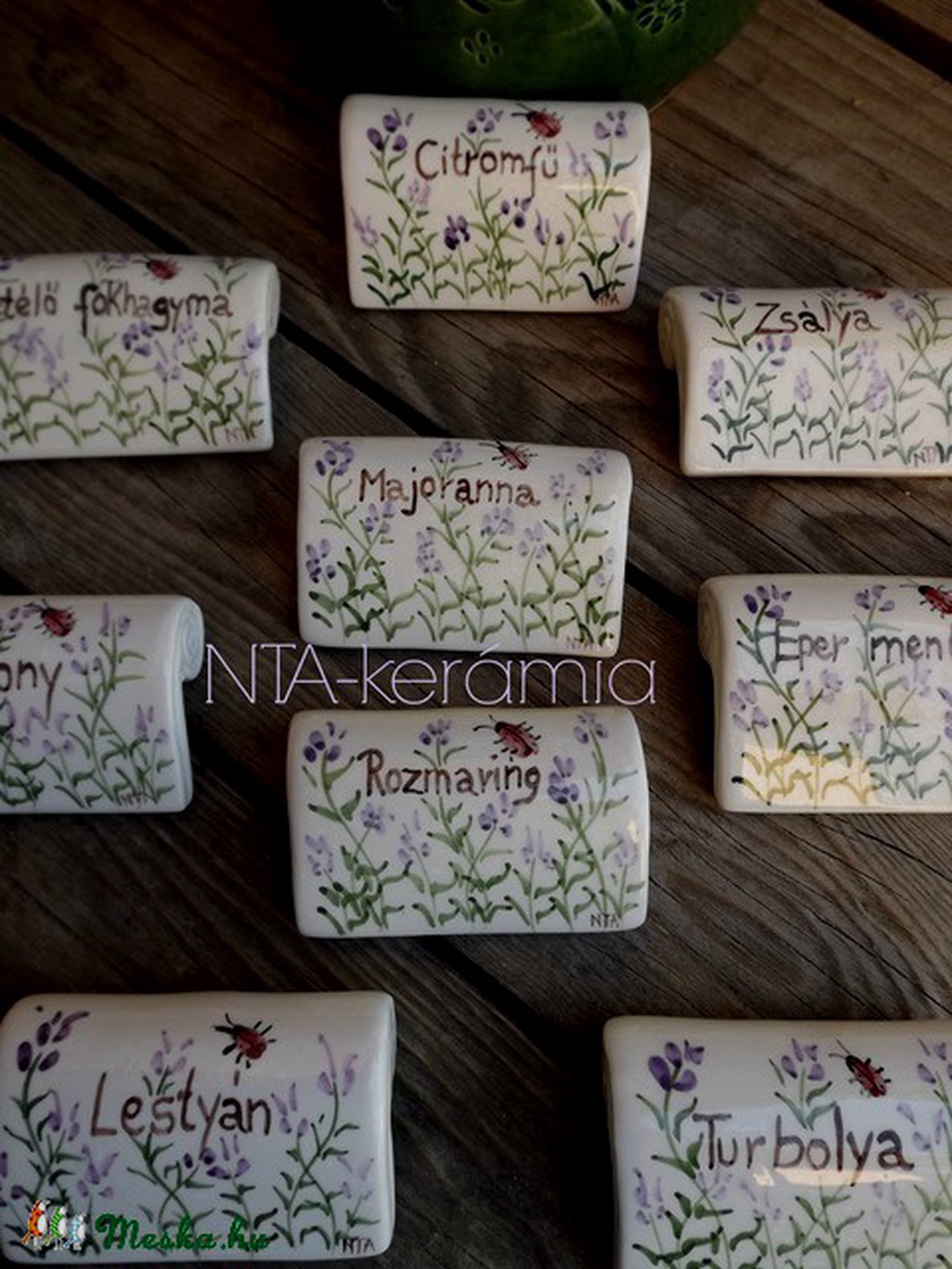 Fűszer-növény  jelölő kerámia táblácska  500ft/db -  - Meska.hu