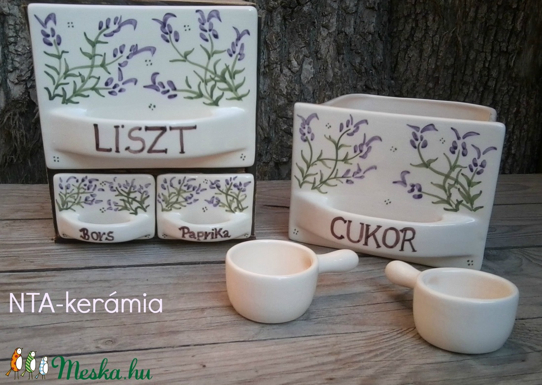Fűszertartó fiók-egyedi-kerámia készlet -  - Meska.hu