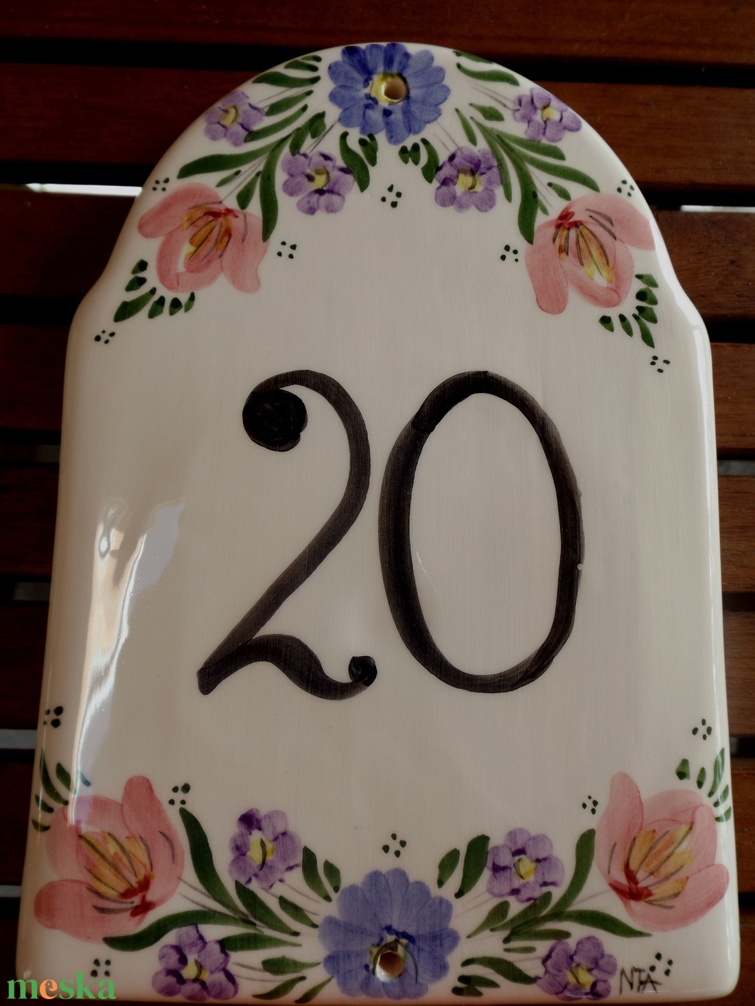 Kerámia házszámtábla népi tulipános köntösbe - otthon & életmód - ház & kert - házszám - Meska.hu Kerámia házszámtábla népi tulipános köntösbe - otthon & életmód - ház & kert - házszám - Meska.hu