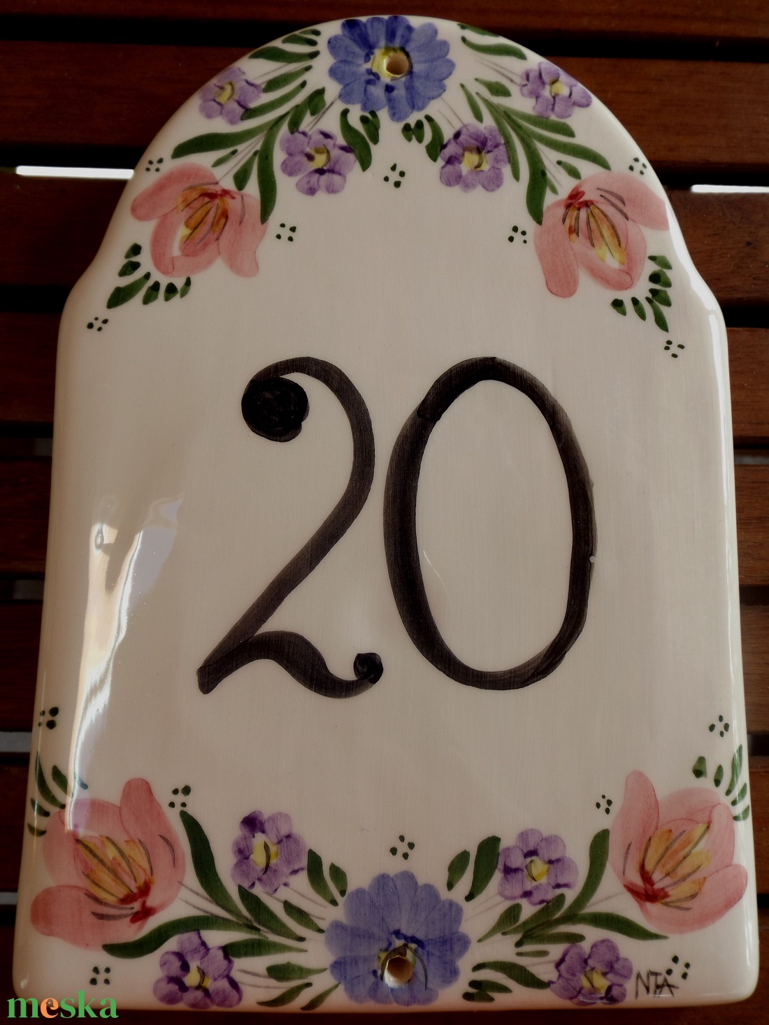 Kerámia házszámtábla népi tulipános köntösbe - otthon & életmód - ház & kert - házszám - Meska.hu Kerámia házszámtábla népi tulipános köntösbe - otthon & életmód - ház & kert - házszám - Meska.hu