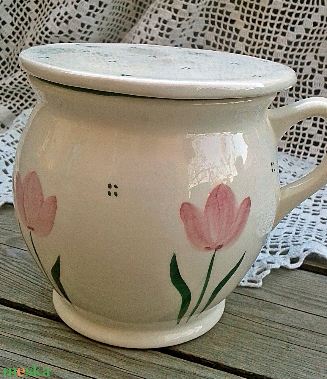 Tulipános vizes vajtartó - otthon & életmód - konyhafelszerelés, tálalás - konyhai tárolás - méz & vajtartó - Meska.hu Tulipános vizes vajtartó - otthon & életmód - konyhafelszerelés, tálalás - konyhai tárolás - méz & vajtartó - Meska.hu