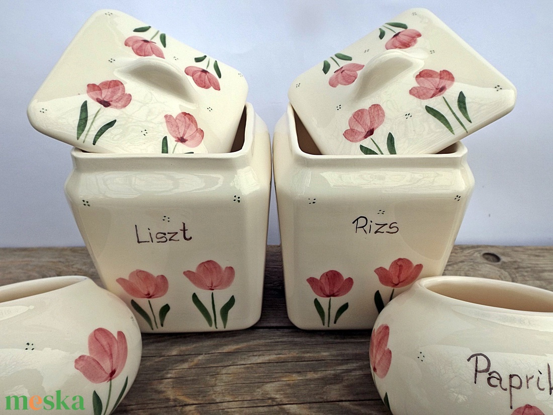 Vidéki hangulatú tulipános kerámia fűszertartó - otthon & életmód - konyhafelszerelés, tálalás - konyhai tárolás - fűszertartó - Meska.hu Vidéki hangulatú tulipános kerámia fűszertartó - otthon & életmód - konyhafelszerelés, tálalás - konyhai tárolás - fűszertartó - Meska.hu