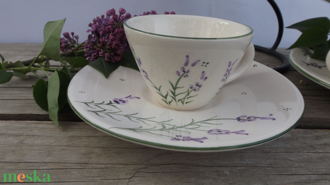Levendulás kávés csésze - otthon & életmód - konyhafelszerelés, tálalás - tálalás - bögre & csésze - Meska.hu