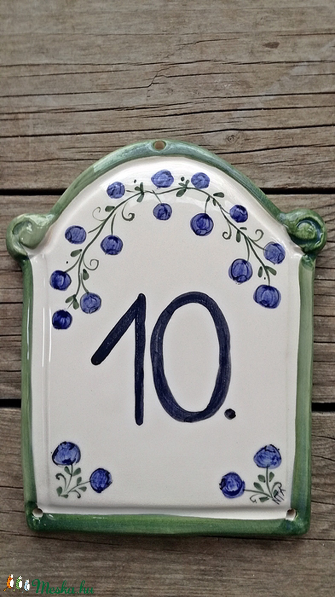 Kék a kökény egyedi kerámia házszám tábla -  - Meska.hu