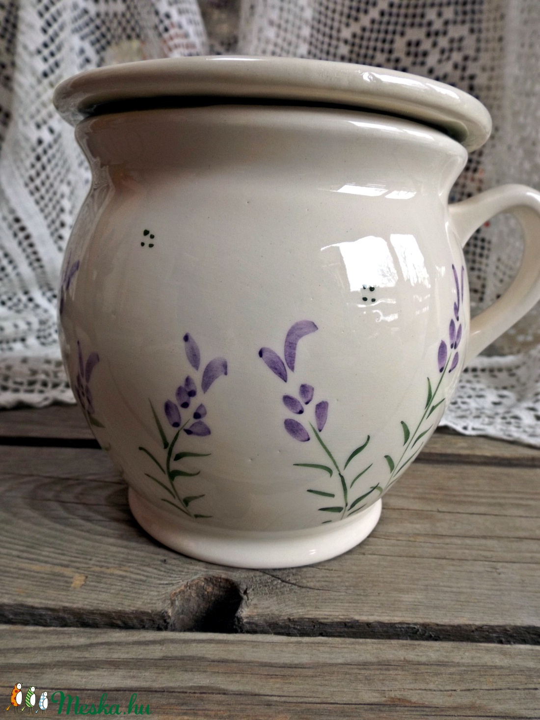 Levendulás vizes vajtartó -  - Meska.hu