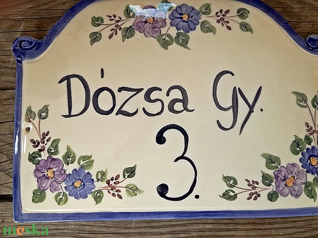 Kerámia kék egyedi utcanévtábla -házszámtábla - - Meska.hu Kerámia kék egyedi utcanévtábla -házszámtábla - - Meska.hu