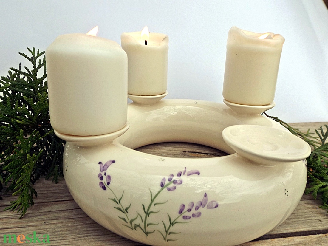 Kerámia koszorú-a levendula szerelmeseinek karácsonyra - karácsony - adventi díszek - adventi koszorú - Meska.hu Kerámia koszorú-a levendula szerelmeseinek karácsonyra - karácsony - adventi díszek - adventi koszorú - Meska.hu