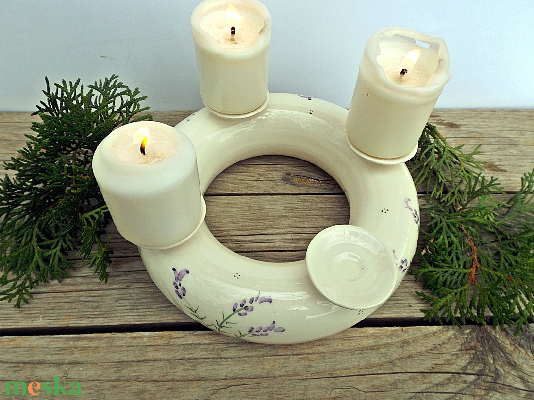 Kerámia koszorú-a levendula szerelmeseinek karácsonyra - karácsony - adventi díszek - adventi koszorú - Meska.hu Kerámia koszorú-a levendula szerelmeseinek karácsonyra - karácsony - adventi díszek - adventi koszorú - Meska.hu