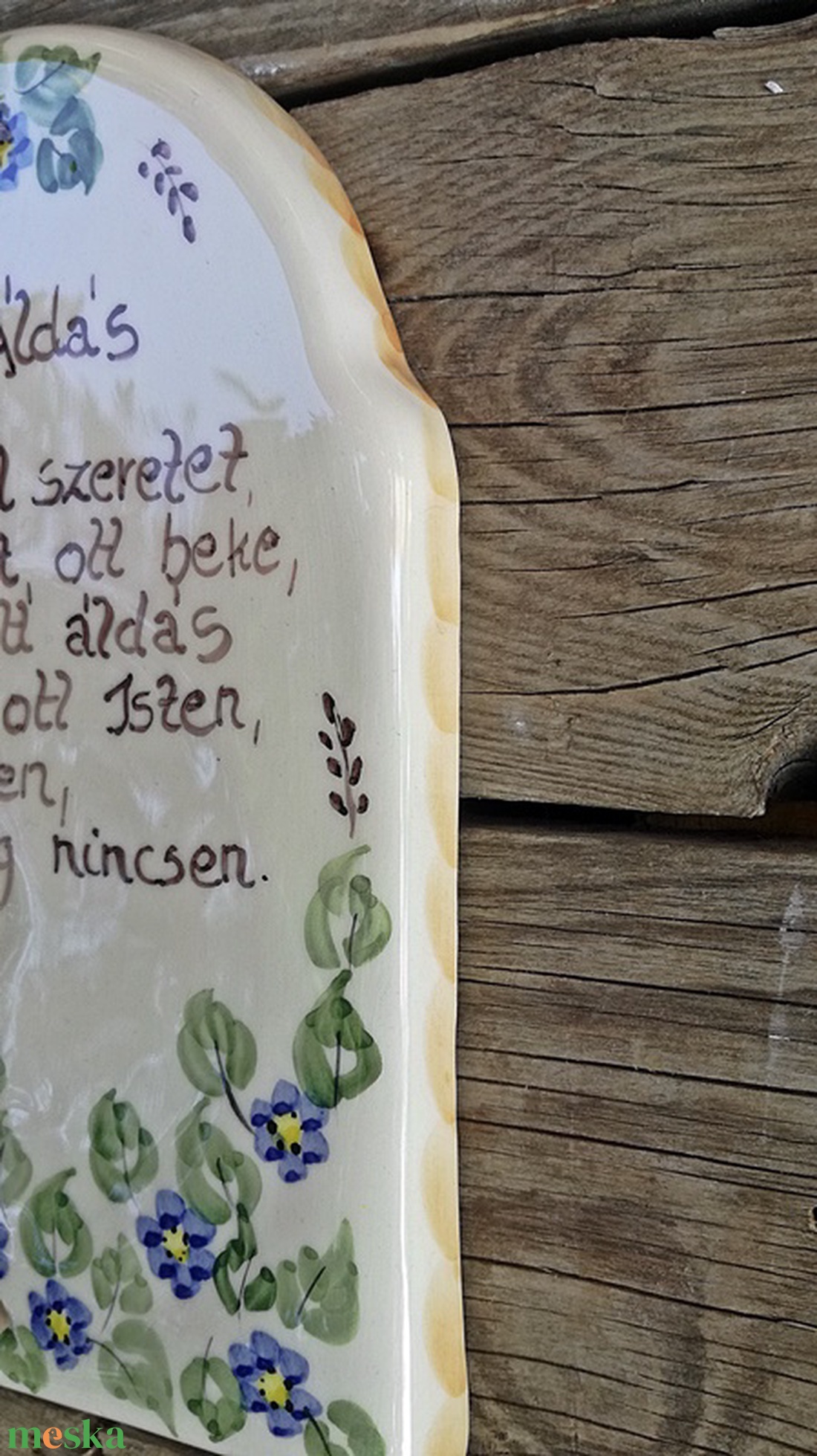 Kerámia házi áldás kék nefelejcs festéssel - otthon & életmód - vallás - házi áldás - Meska.hu Kerámia házi áldás kék nefelejcs festéssel - otthon & életmód - vallás - házi áldás - Meska.hu