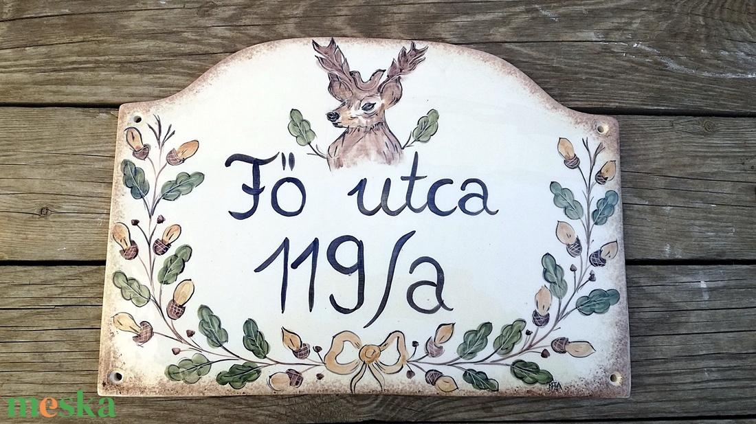 Egy nagy vadásznak-szarvasos utcanév tábla - otthon & életmód - ház & kert - házszám - Meska.hu Egy nagy vadásznak-szarvasos utcanév tábla - otthon & életmód - ház & kert - házszám - Meska.hu