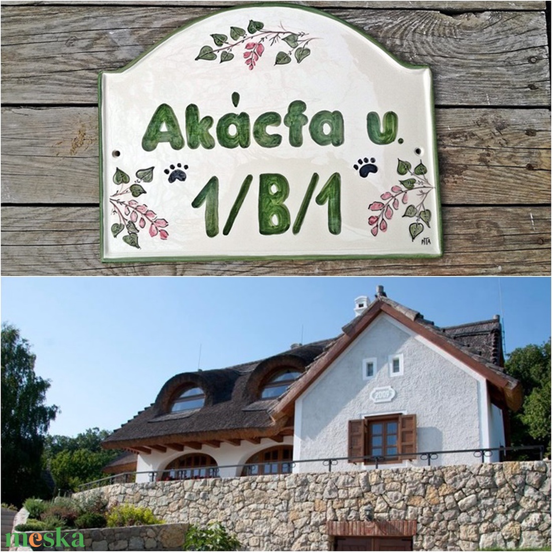 Selyemakác egyedi kerámia utcanévtábla - otthon & életmód - ház & kert - házszám - Meska.hu Selyemakác egyedi kerámia utcanévtábla - otthon & életmód - ház & kert - házszám - Meska.hu