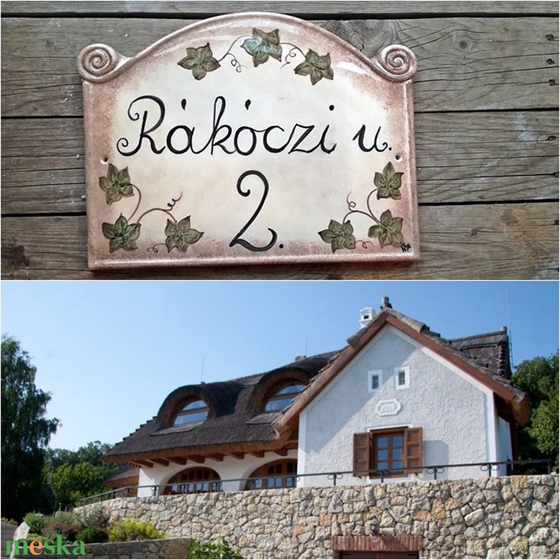 Borostyános kerámia utcanévtábla - otthon & életmód - ház & kert - házszám - Meska.hu Borostyános kerámia utcanévtábla - otthon & életmód - ház & kert - házszám - Meska.hu
