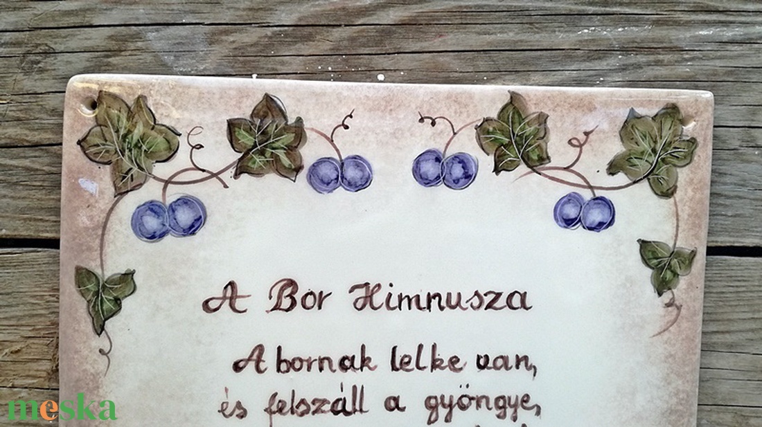 A bor himnusza kerámia falikép - otthon & lakás - ház & kert - kerti dísz - Meska.hu A bor himnusza kerámia falikép - otthon & lakás - ház & kert - kerti dísz - Meska.hu