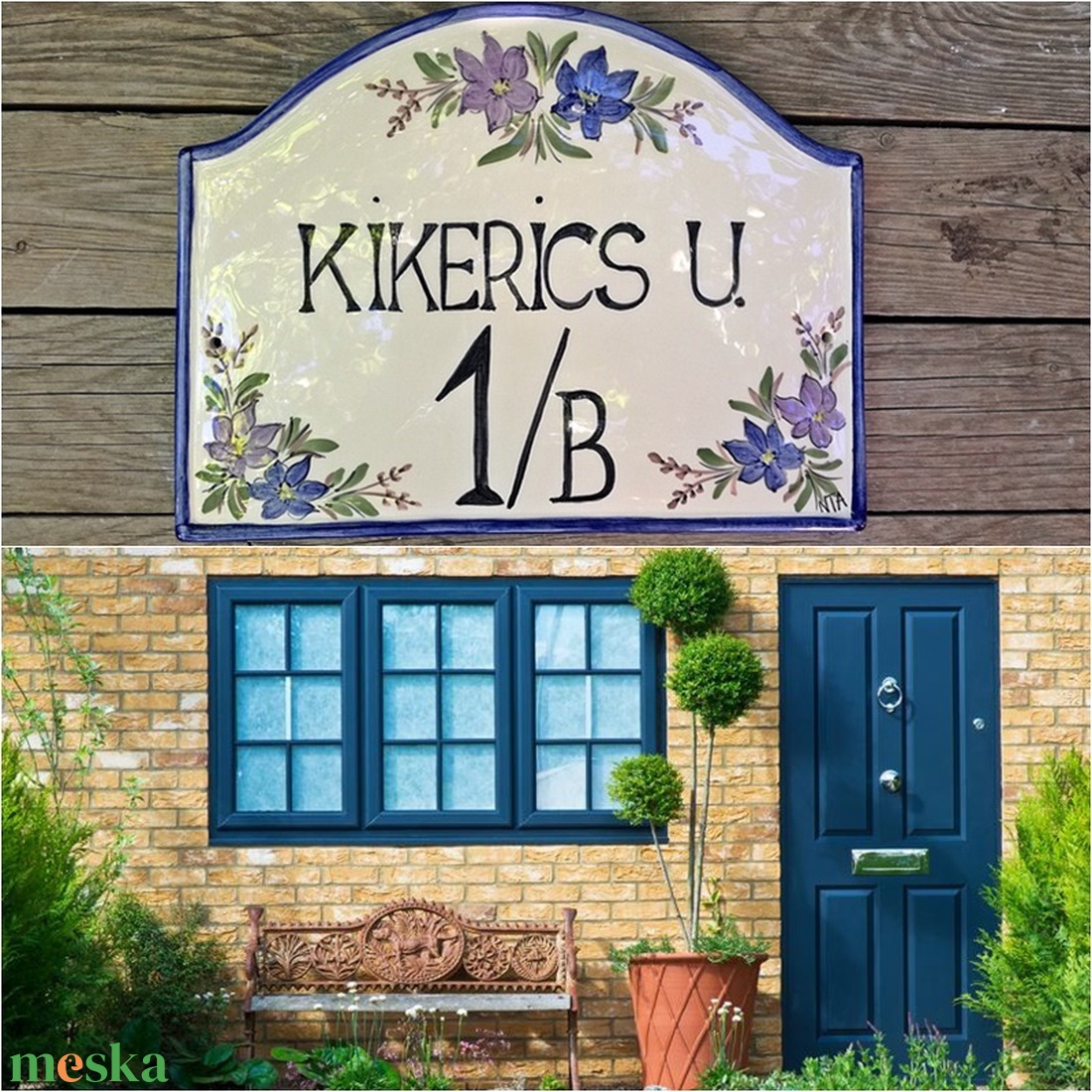 Kék és lila egyedi kerámia utca névtábla - otthon & életmód - ház & kert - házszám - Meska.hu Kék és lila egyedi kerámia utca névtábla - otthon & életmód - ház & kert - házszám - Meska.hu