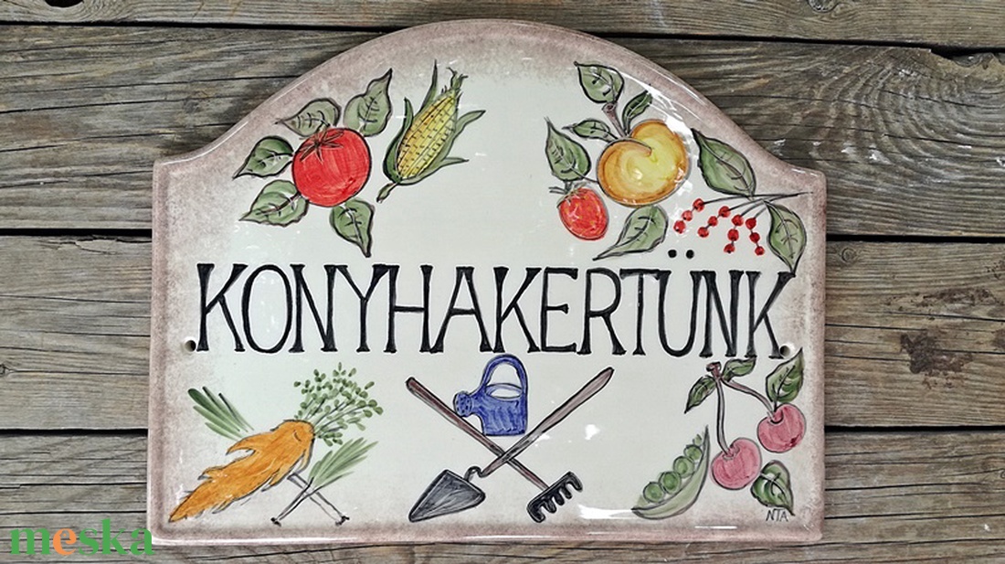 Konyhakertünk Egyedi kerámia utca névtábla - otthon & életmód - ház & kert - házszám - Meska.hu Konyhakertünk Egyedi kerámia utca névtábla - otthon & életmód - ház & kert - házszám - Meska.hu
