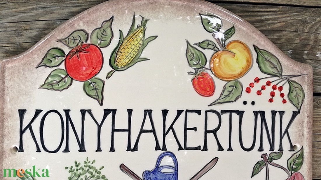 Konyhakertünk Egyedi kerámia utca névtábla - otthon & életmód - ház & kert - házszám - Meska.hu Konyhakertünk Egyedi kerámia utca névtábla - otthon & életmód - ház & kert - házszám - Meska.hu