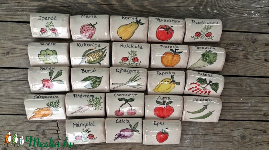 Fűszer név jelölő kerámia táblácska - otthon & életmód - ház & kert - növény & veteményes - Meska.hu
