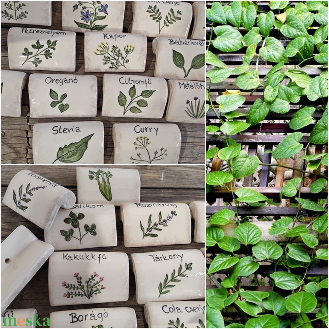 Fűszer név jelölő kerámia táblácska - otthon & életmód - ház & kert - növény & veteményes - Meska.hu