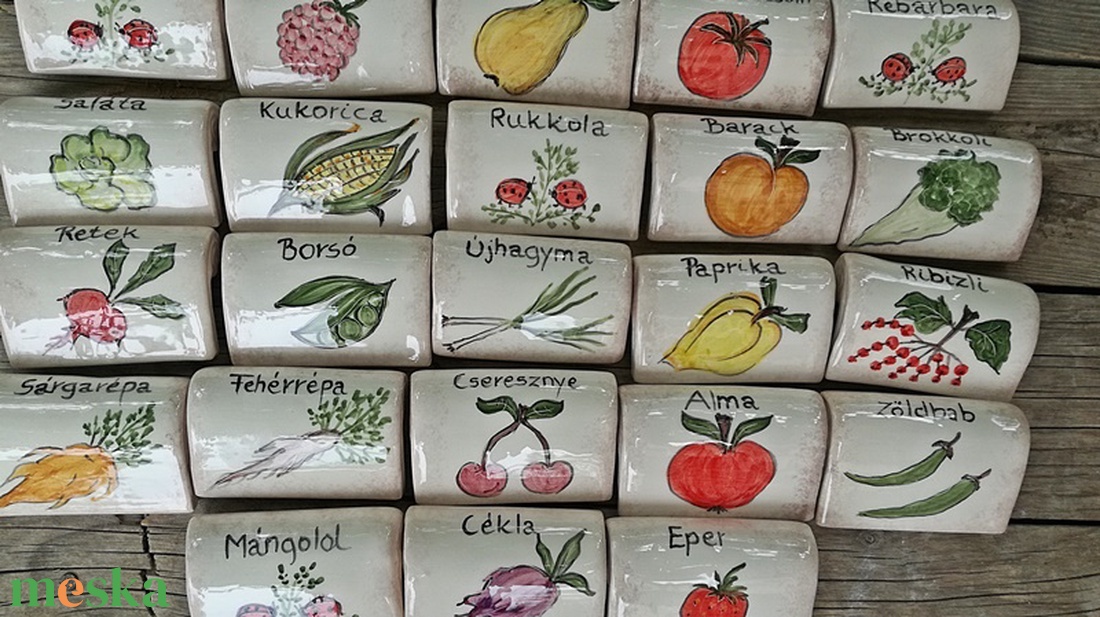 Fűszer név jelölő kerámia táblácska  - otthon & életmód - ház & kert - növény & veteményes - Meska.hu