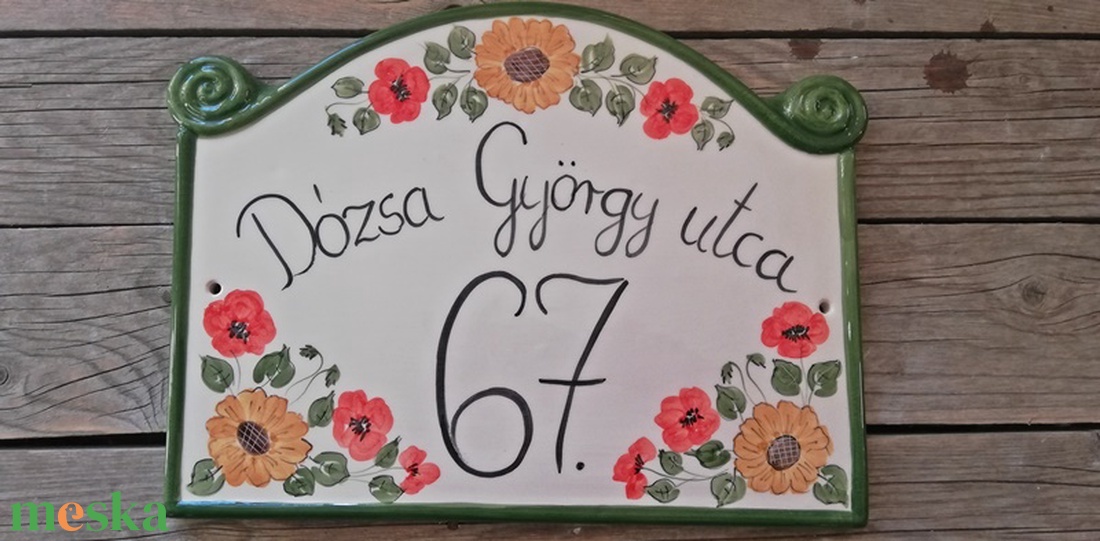 Nyár pipacs és napraforgó egyedi kerámia utca névtábla - otthon & életmód - ház & kert - házszám - Meska.hu Nyár pipacs és napraforgó egyedi kerámia utca névtábla - otthon & életmód - ház & kert - házszám - Meska.hu