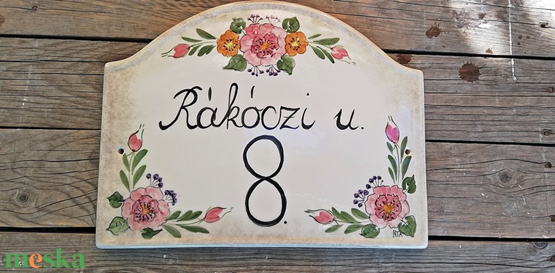 Virágos egyedi kerámia utca névtábla - otthon & életmód - ház & kert - házszám - Meska.hu Virágos egyedi kerámia utca névtábla - otthon & életmód - ház & kert - házszám - Meska.hu