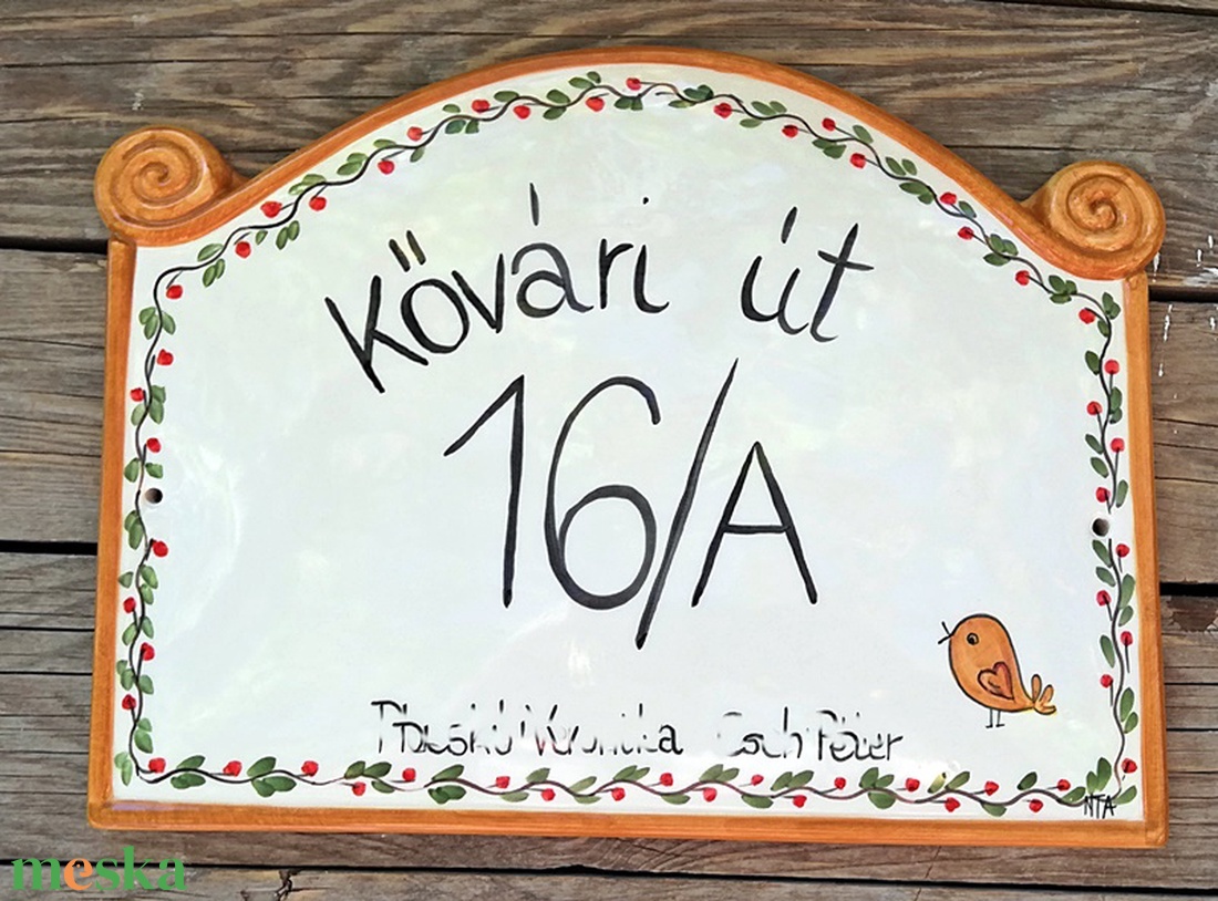 Kerámia utca név és házszám tábla - otthon & életmód - ház & kert - házszám - Meska.hu Kerámia utca név és házszám tábla - otthon & életmód - ház & kert - házszám - Meska.hu