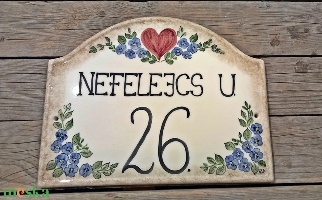 Kéknefelejcs kerámia utca név tábla - otthon & életmód - ház & kert - házszám - Meska.hu Kéknefelejcs kerámia utca név tábla - otthon & életmód - ház & kert - házszám - Meska.hu