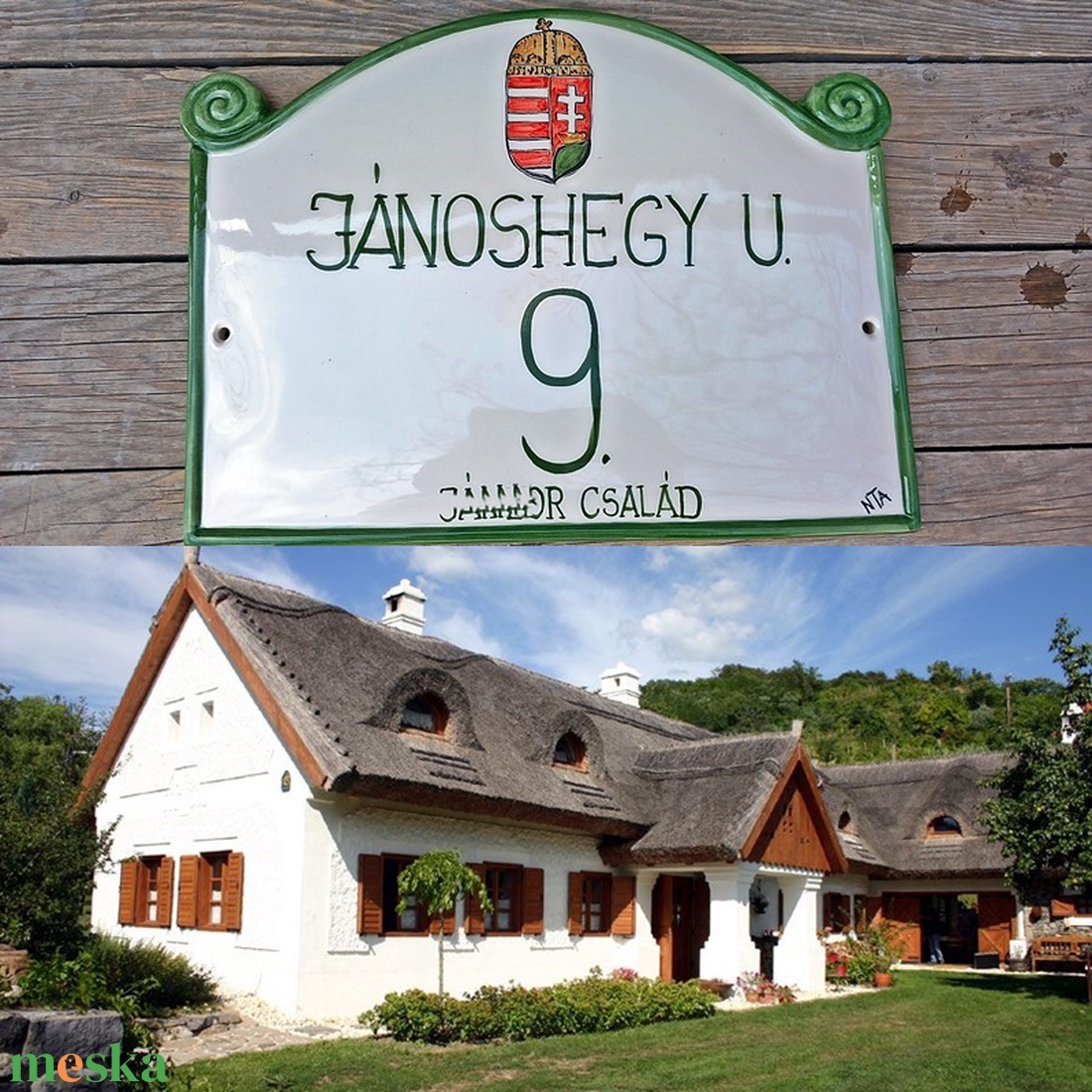 Kerámia egyedi ház és utcanév  tábla..Magyar vagyok   - otthon & életmód - ház & kert - házszám - Meska.hu