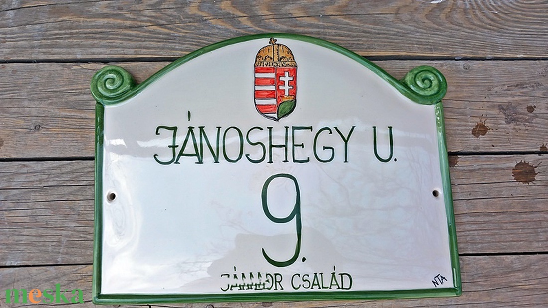 Kerámia egyedi ház és utcanév  tábla..Magyar vagyok   - otthon & életmód - ház & kert - házszám - Meska.hu