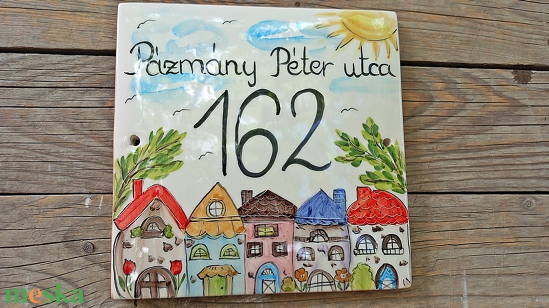 Meseváros kerámia utca névtábla - otthon & életmód - ház & kert - házszám - Meska.hu Meseváros kerámia utca névtábla - otthon & életmód - ház & kert - házszám - Meska.hu