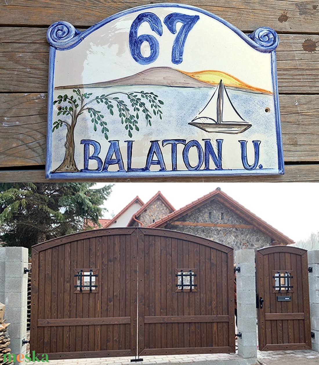 Balaton imádóknak kerámia utca név tábla - otthon & életmód - ház & kert - házszám - Meska.hu Balaton imádóknak kerámia utca név tábla - otthon & életmód - ház & kert - házszám - Meska.hu
