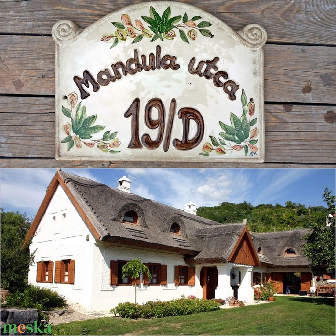 Mandula kerámia egyedi utca név tábla - otthon & életmód - ház & kert - házszám - Meska.hu Mandula kerámia egyedi utca név tábla - otthon & életmód - ház & kert - házszám - Meska.hu