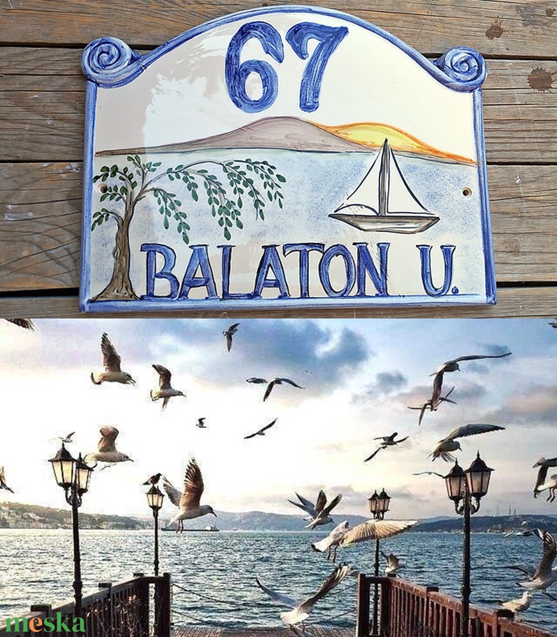 Balaton egyedi kerámia utca névtábla - otthon & életmód - ház & kert - házszám - Meska.hu Balaton egyedi kerámia utca névtábla - otthon & életmód - ház & kert - házszám - Meska.hu
