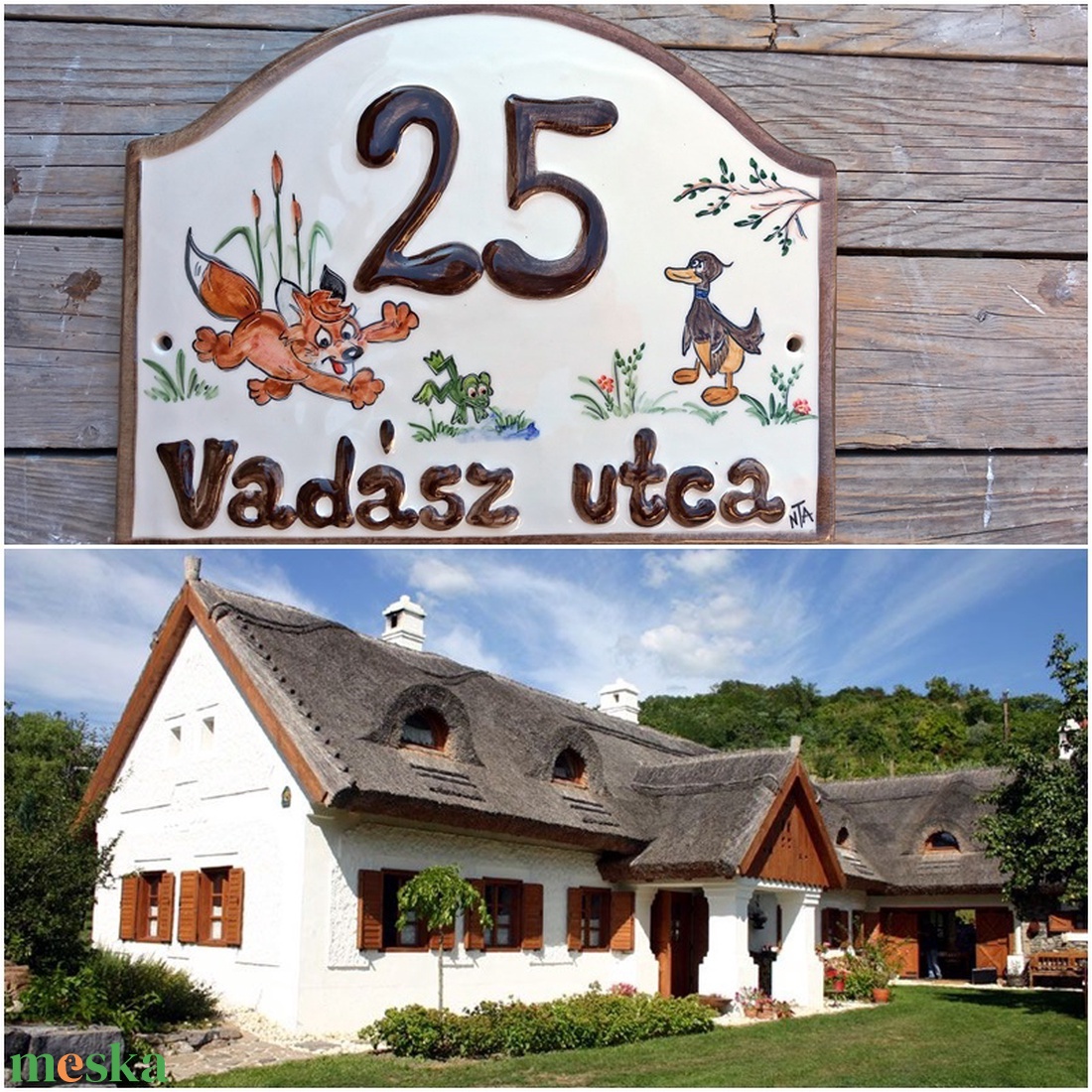 Vukk-tás kerámia ház és utca név tábla - otthon & életmód - ház & kert - házszám - Meska.hu
