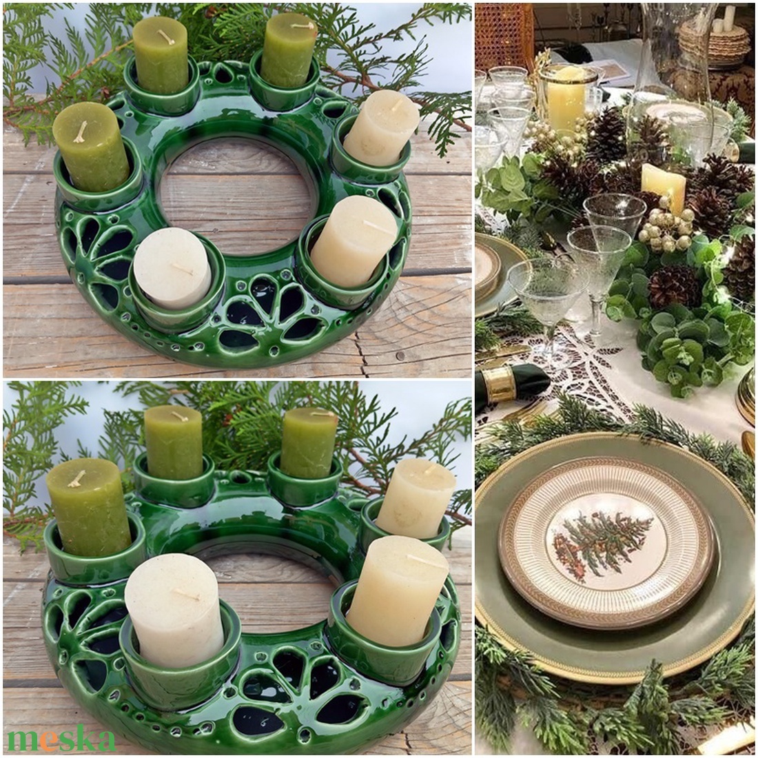 Görögkatolikus zöld áttört- kerámia adventi koszorú - karácsony - adventi díszek - adventi koszorú - Meska.hu Görögkatolikus zöld áttört- kerámia adventi koszorú - karácsony - adventi díszek - adventi koszorú - Meska.hu