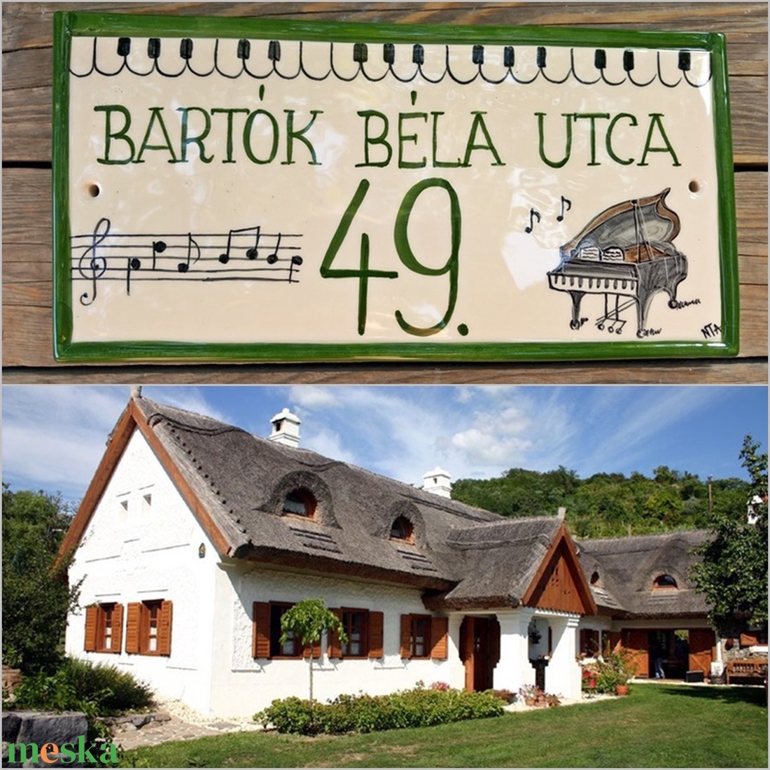 Egyedi-zenésznek utcanévtábla  - otthon & életmód - ház & kert - házszám - Meska.hu