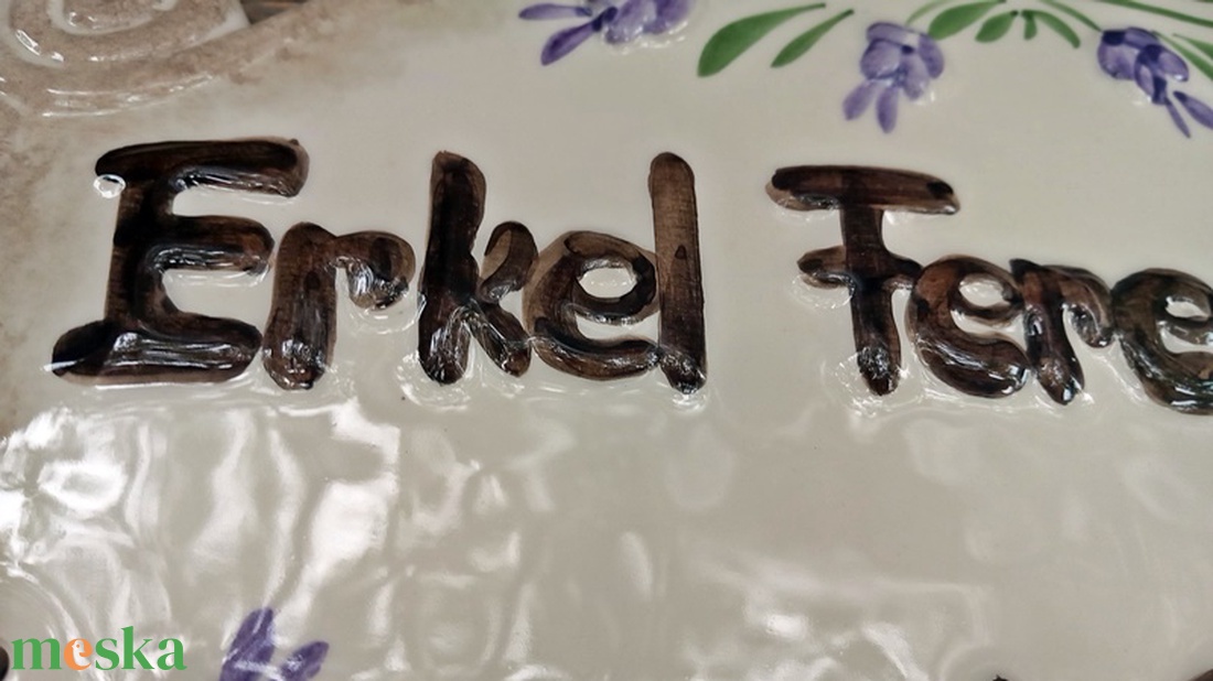 Egyedi  levendulás kerámia utcanévtábla  - otthon & életmód - ház & kert - házszám - Meska.hu