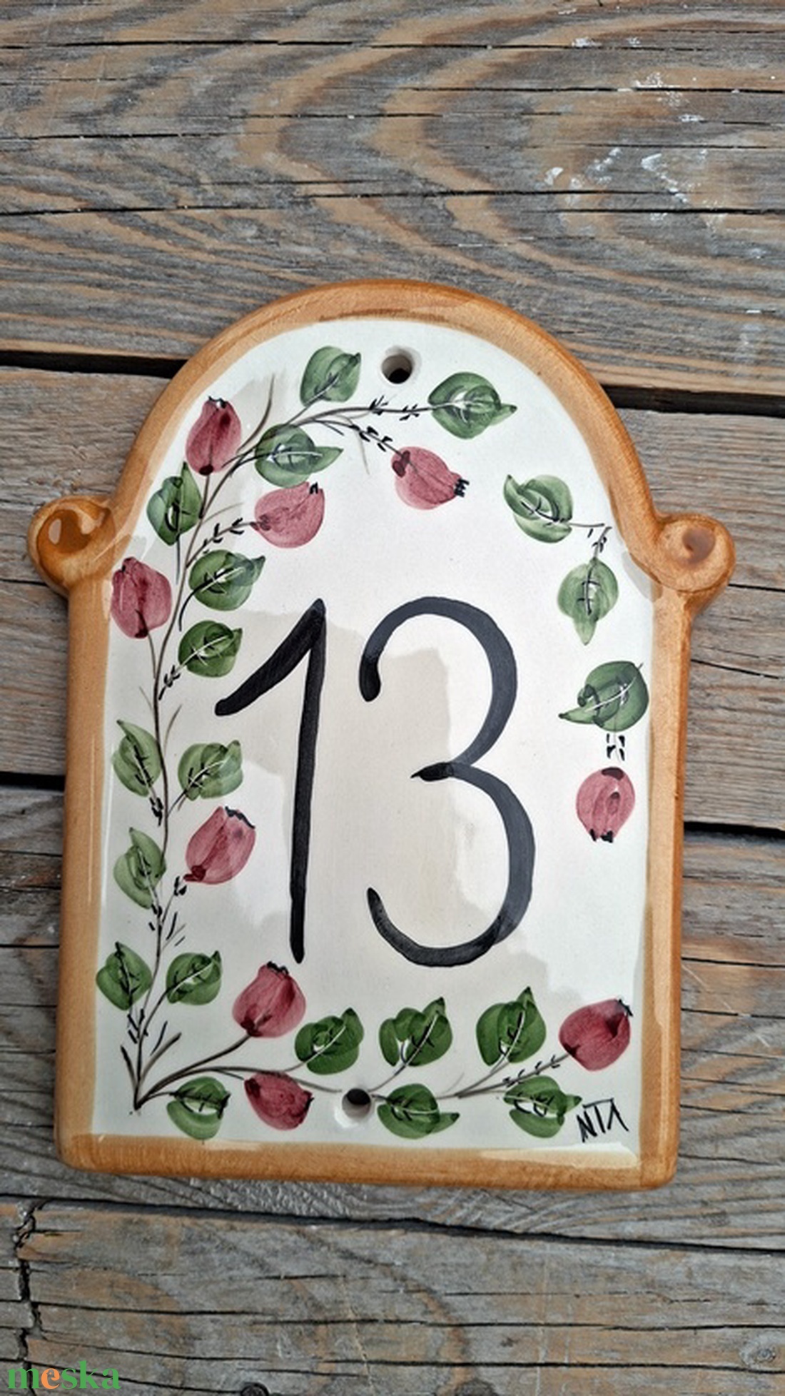 Csipkebogyósan-kerámia házszámzabla - otthon & életmód - ház & kert - házszám - Meska.hu