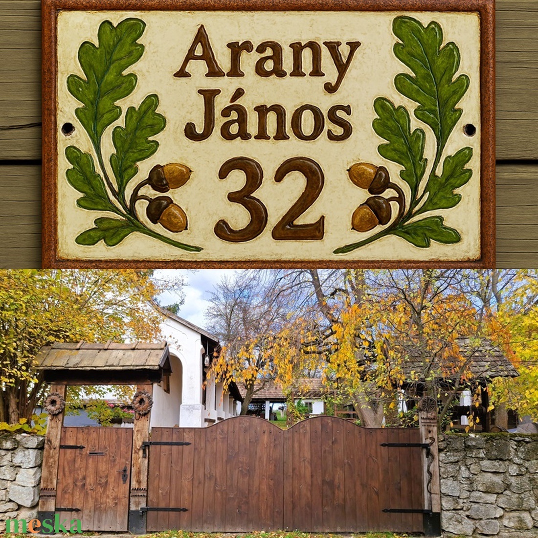 Tölgy egyedi utcanévtábla - otthon & életmód - ház & kert - házszám - Meska.hu