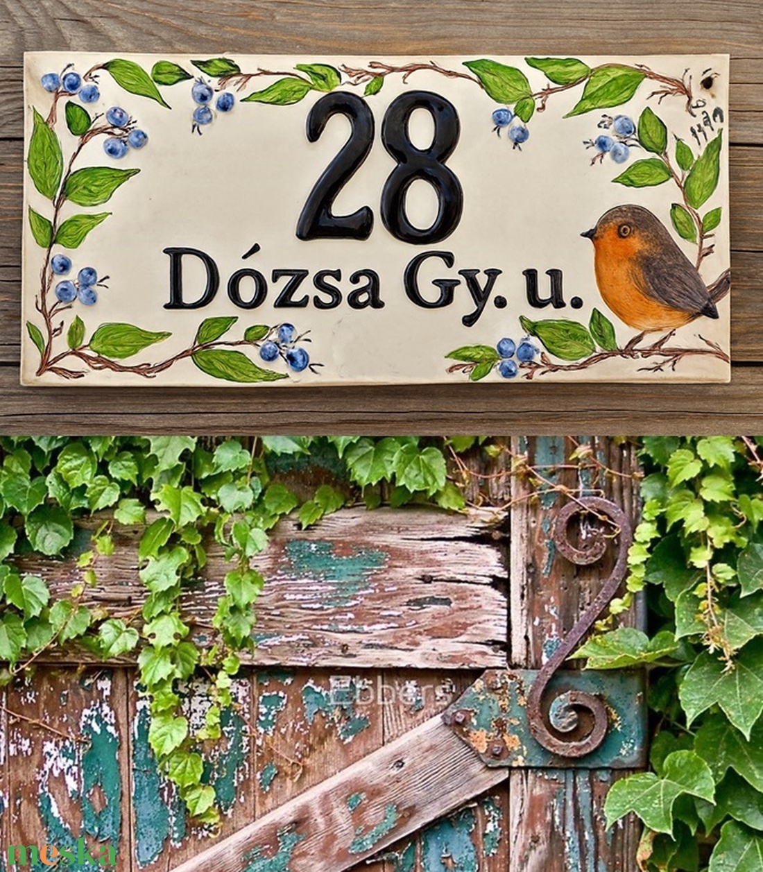 Vörösbegy egyedi utcanévtábla - otthon & életmód - ház & kert - házszám - Meska.hu