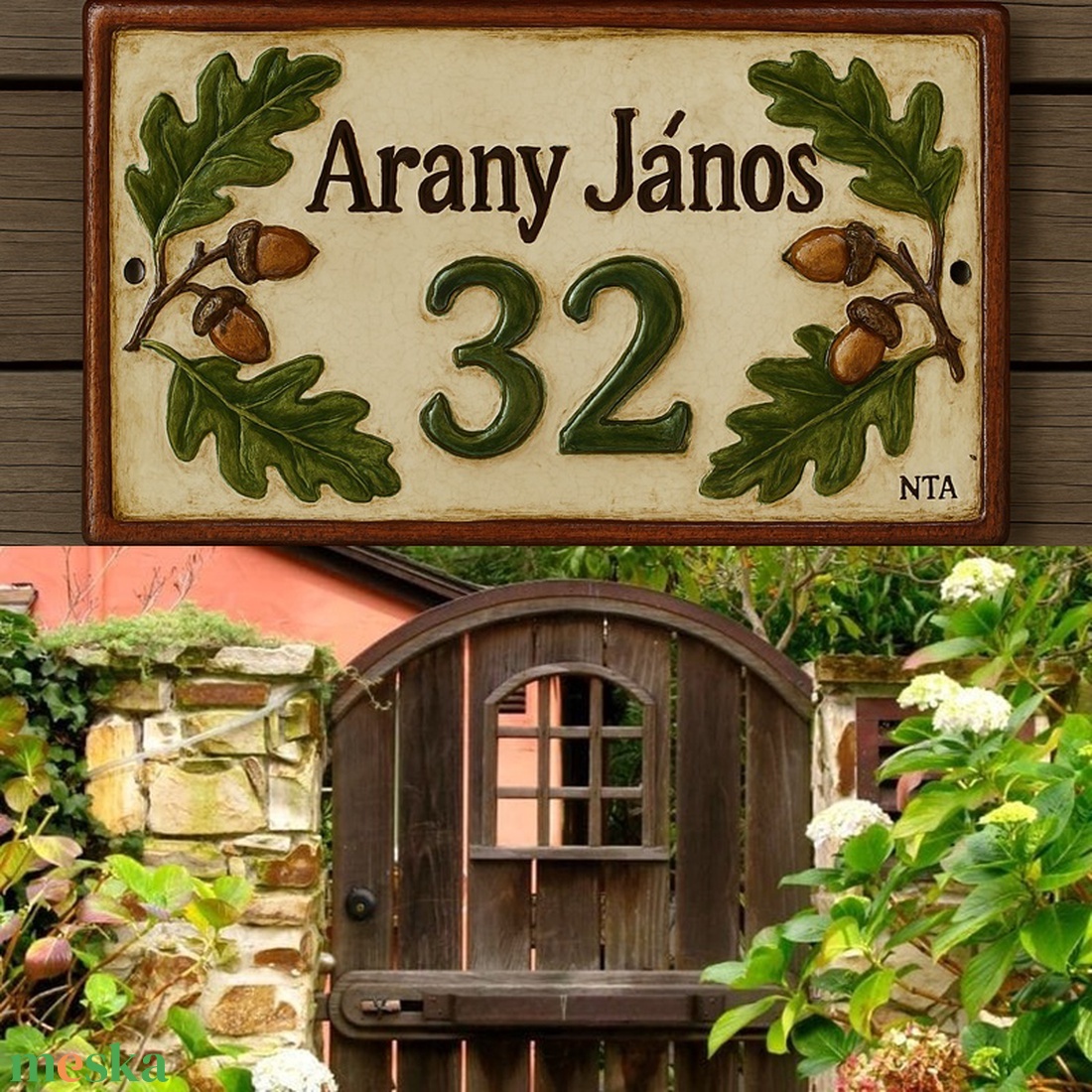 Tölgy ágacska egyedi utcanévtábla - otthon & életmód - ház & kert - házszám - Meska.hu