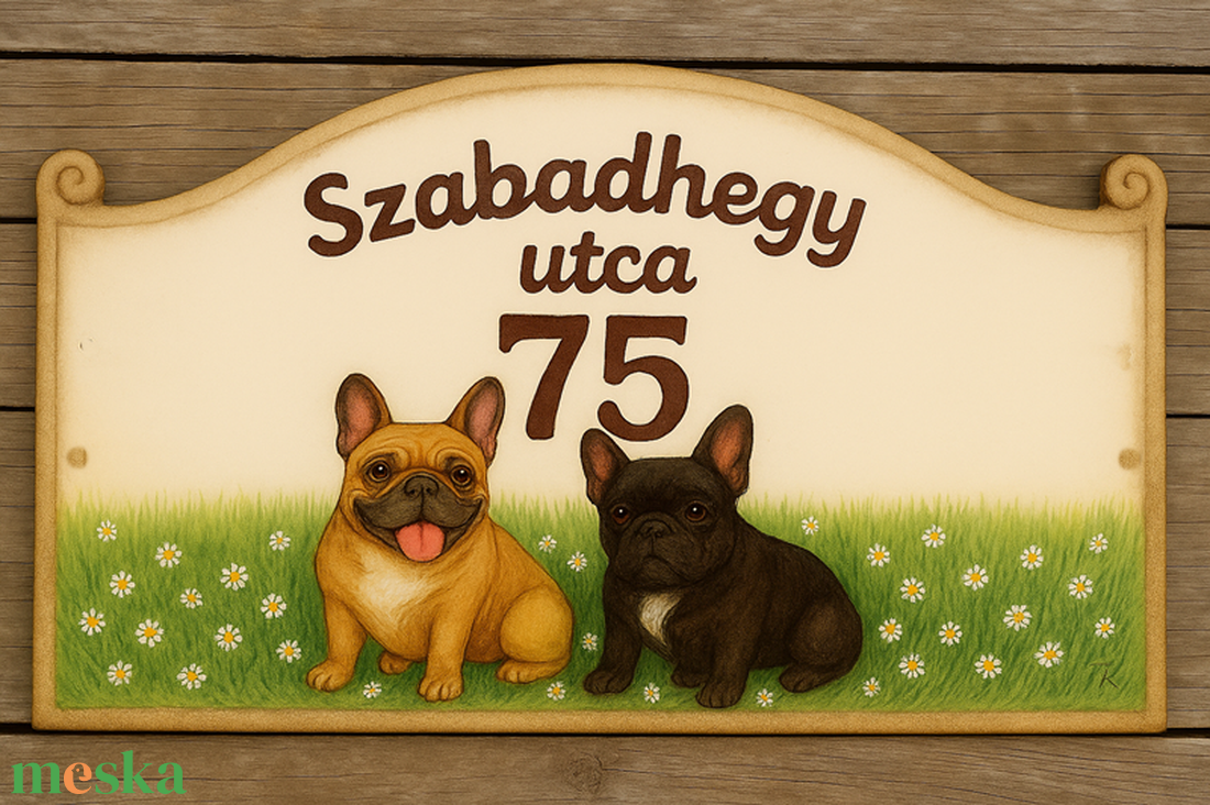 Minden így kezdődik...skicc egyedi utcanév tábla - otthon & életmód - ház & kert - házszám - Meska.hu