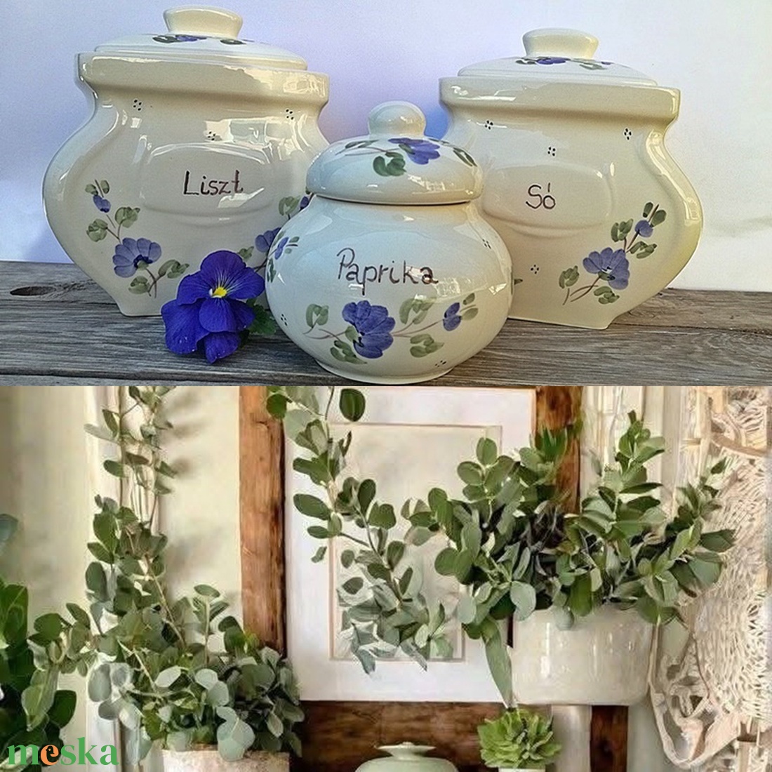 Kékfestő egyedi kerámia fűszertartó - otthon & életmód - konyhafelszerelés, tálalás - konyhai tárolás - fűszertartó - Meska.hu