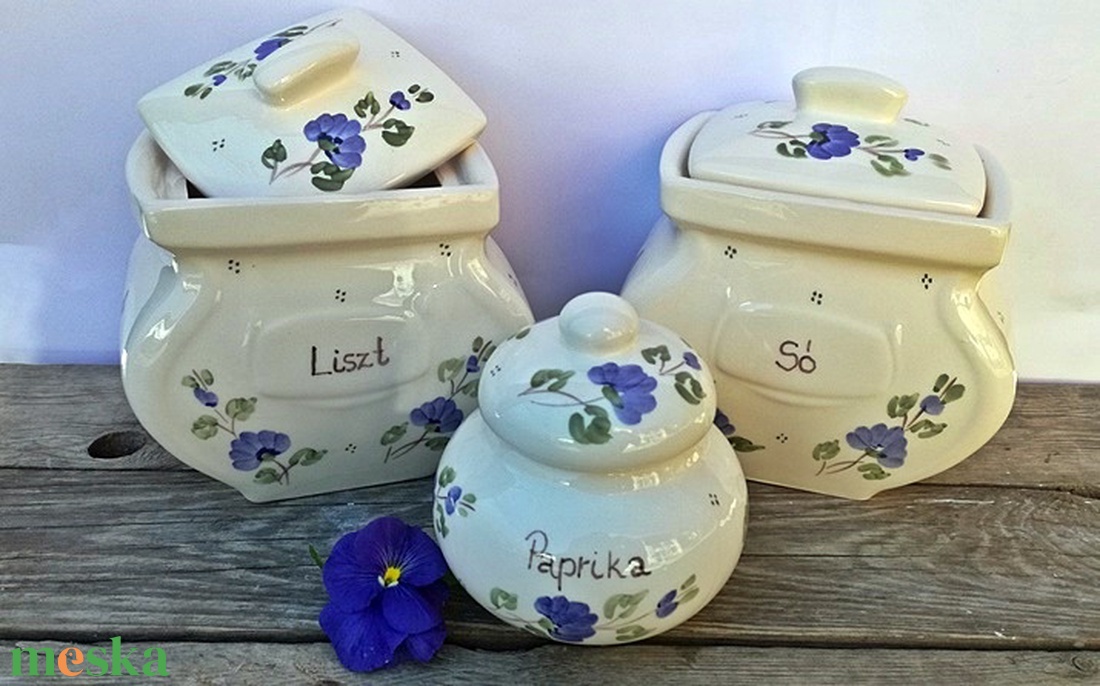 Kékfestő egyedi kerámia fűszertartó - otthon & életmód - konyhafelszerelés, tálalás - konyhai tárolás - fűszertartó - Meska.hu