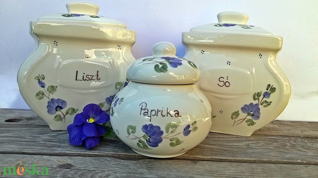 Kékfestő egyedi kerámia fűszertartó - otthon & életmód - konyhafelszerelés, tálalás - konyhai tárolás - fűszertartó - Meska.hu