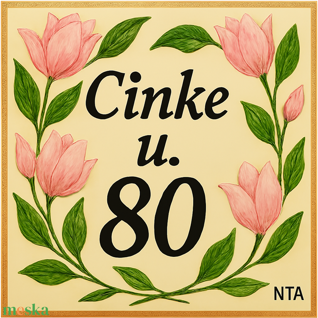 Púrer tulipán egyedi utcanévtábla - otthon & életmód - ház & kert - házszám - Meska.hu