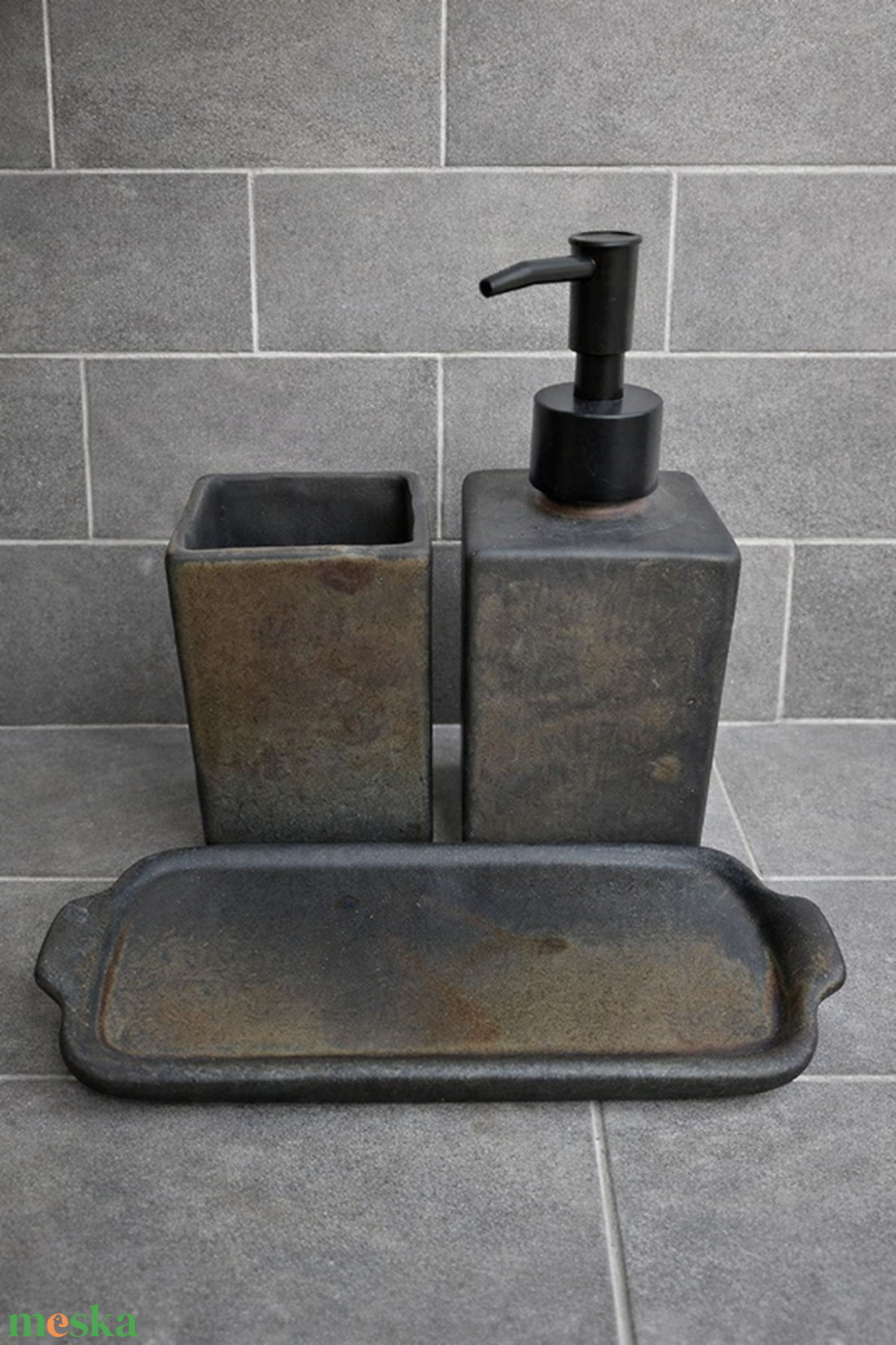  Egyedi elegáns-stílusos kerámia fürdőszoba szett - otthon & életmód - fürdőszoba - szappantartó - Meska.hu