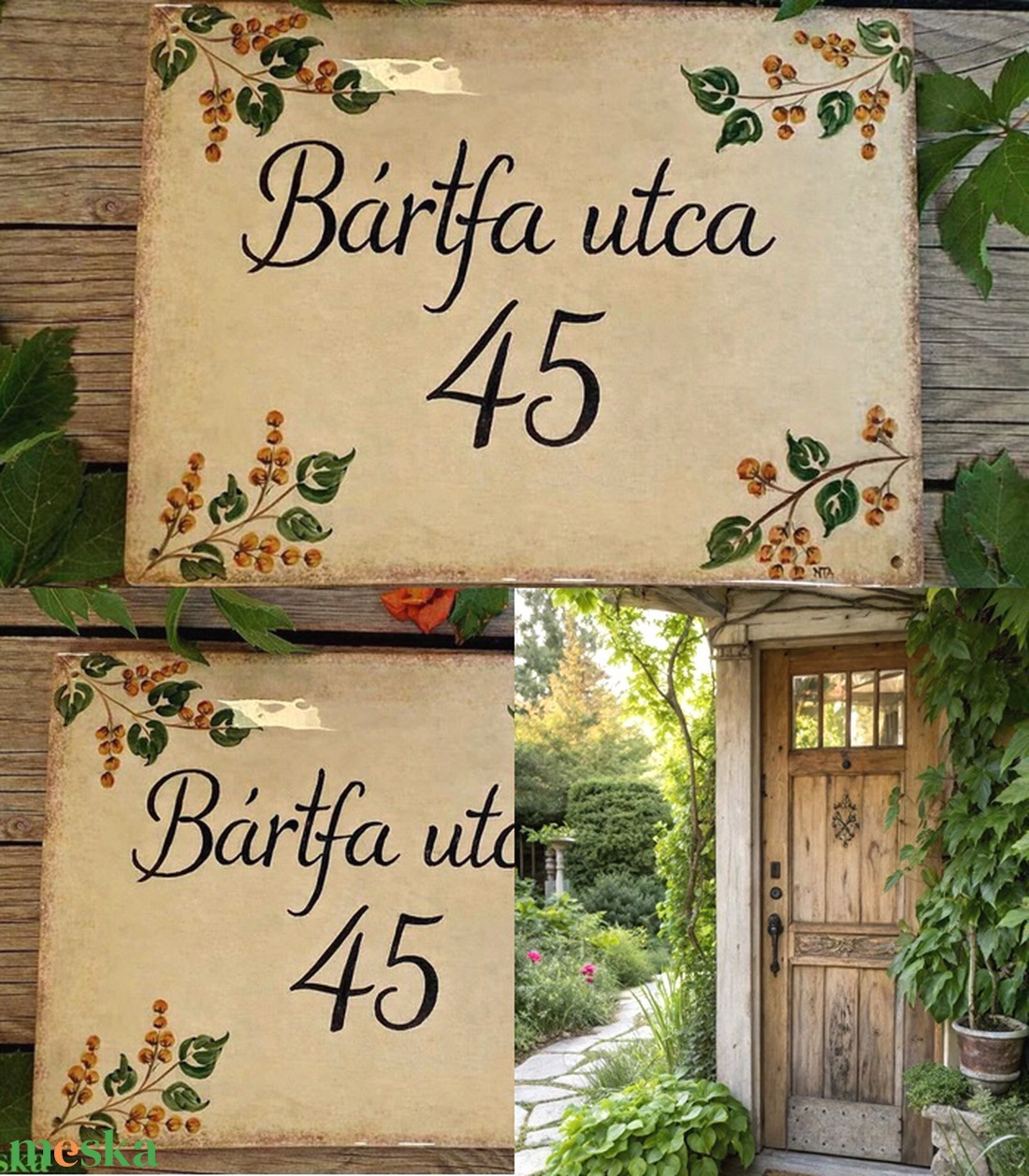  Egyedi mediterrán -  kerámia utcanévtábla - otthon & életmód - ház & kert - házszám - Meska.hu